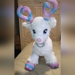 Build-A-Bear Glisten Reindeer Plush Light Up Christmas Stuffed Animal